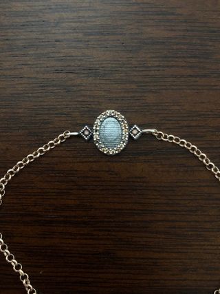 Pulsera chapada en oro rosa 18k con diamantes