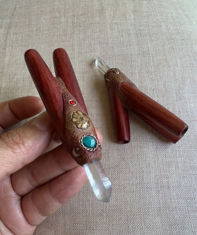 Kuripe doble salida madera y cuarzo