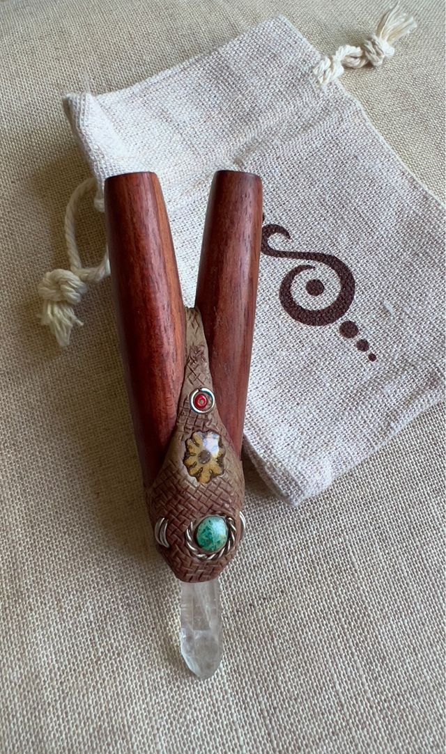 Kuripe doble salida madera y cuarzo