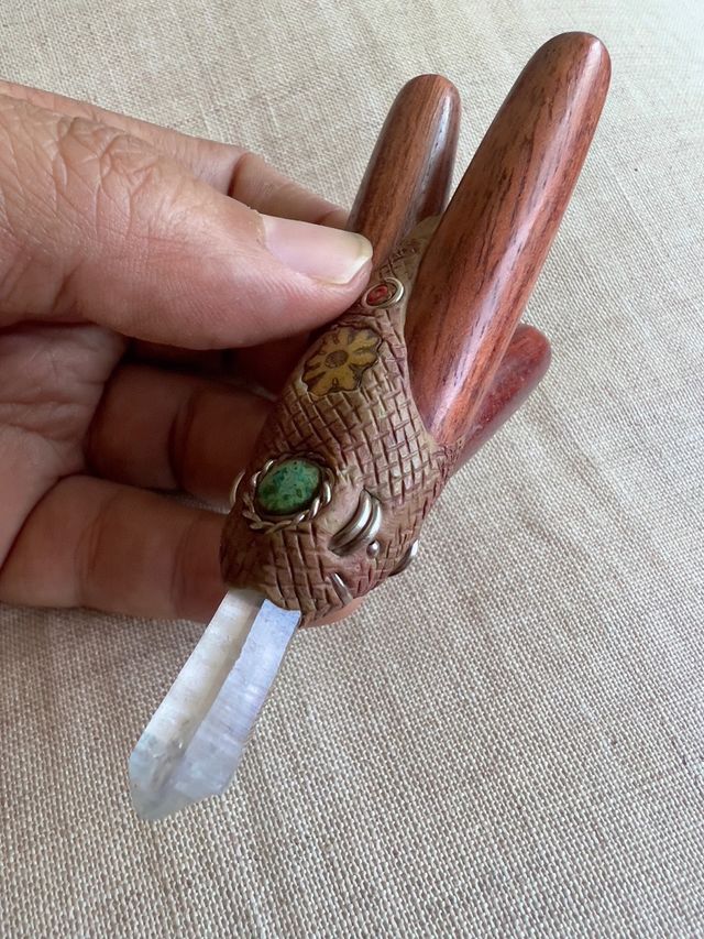 Kuripe doble salida madera y cuarzo