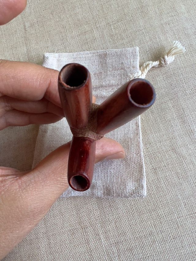 Kuripe doble salida madera y cuarzo