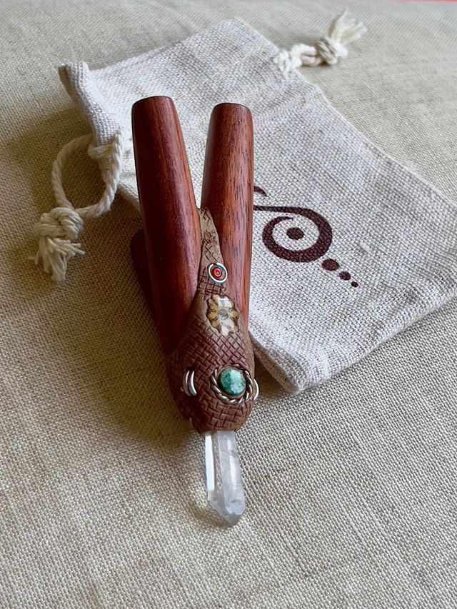 Kuripe doble salida madera y cuarzo