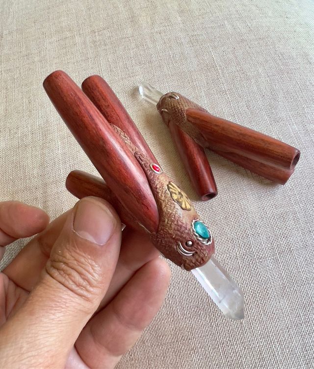 Kuripe doble salida madera y cuarzo