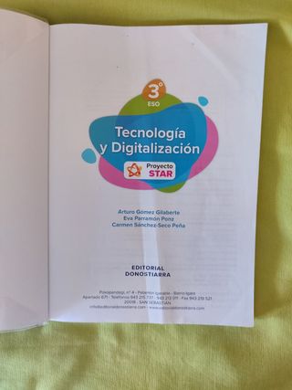 Libro tecnología y digitalización 3 eso