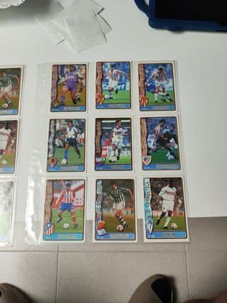 18 Cards cromos liga 96-97 LFP y fundas