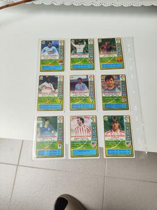18 Cards cromos liga 96-97 LFP y fundas