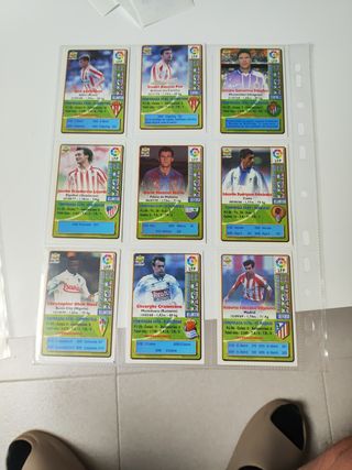 18 Cards cromos liga 96-97 LFP y fundas