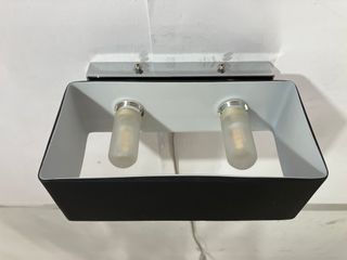 Lampada parete vetro rettangolare nero/bianco