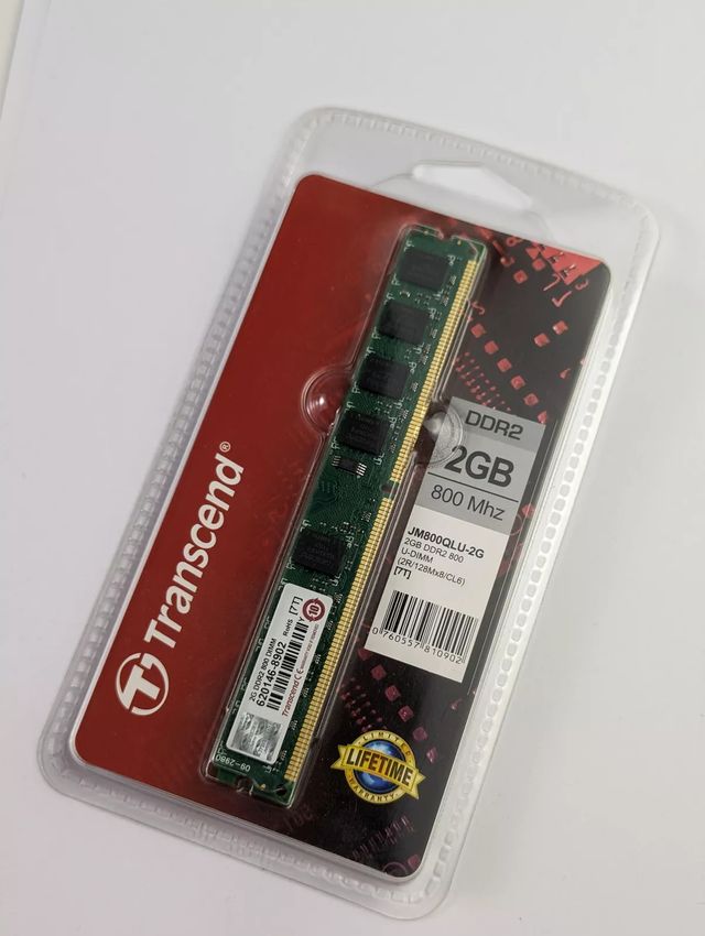 Memoria Transcend DDR2 U-DIMM 2GB Taiwán