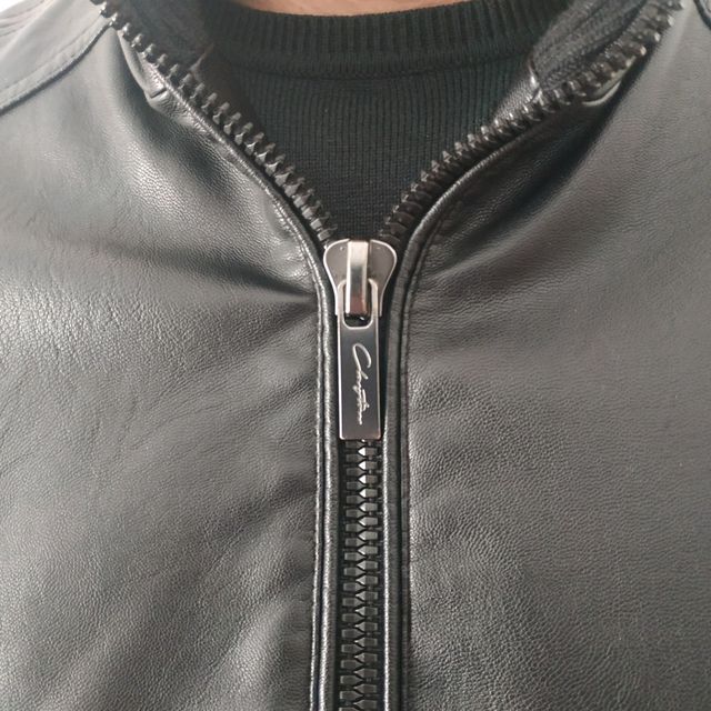 Biker jacket uomo nero