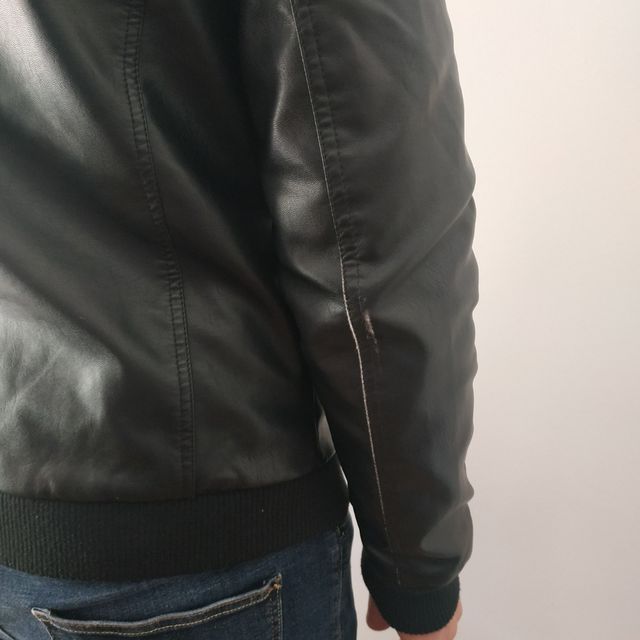 Biker jacket uomo nero