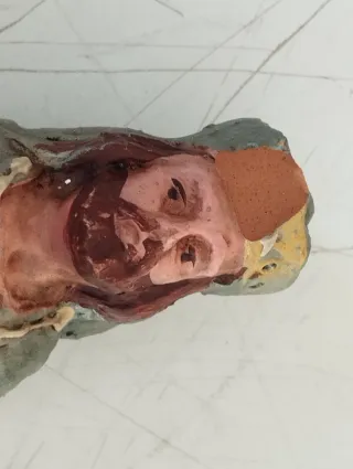 11 statuine da presepe in terracotta difetti