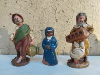 11 statuine da presepe in terracotta difetti
