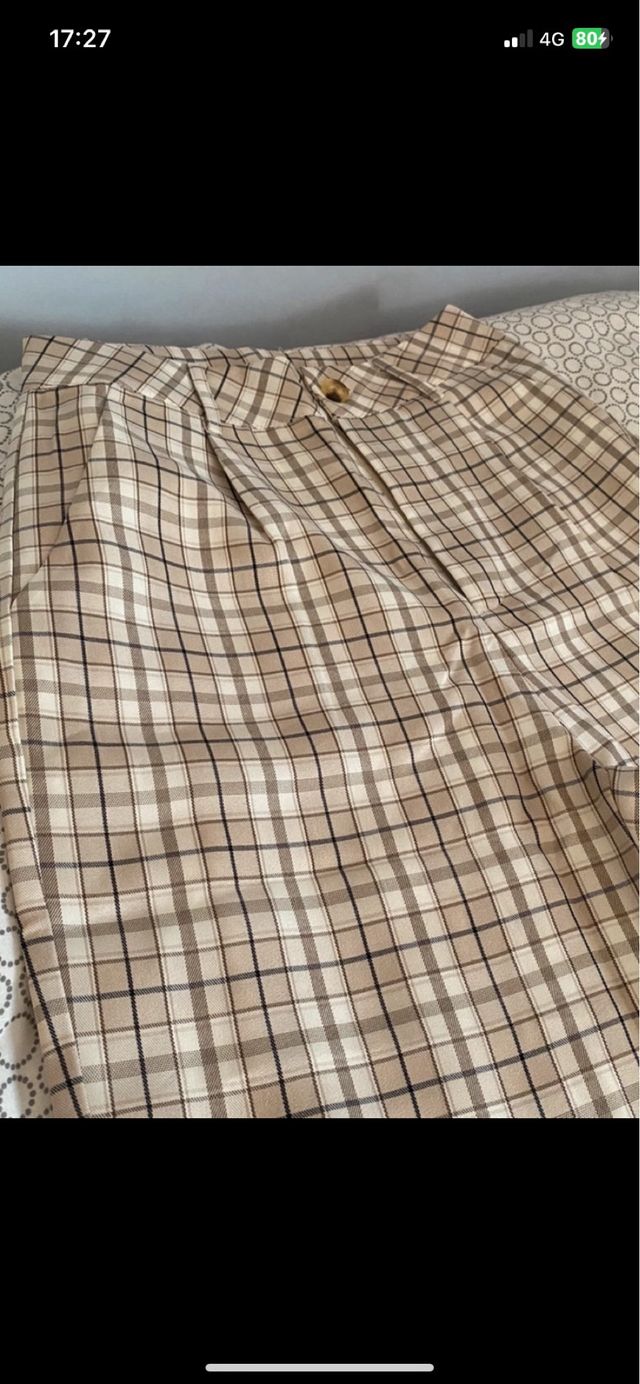 Pantalon de pinza cuadros