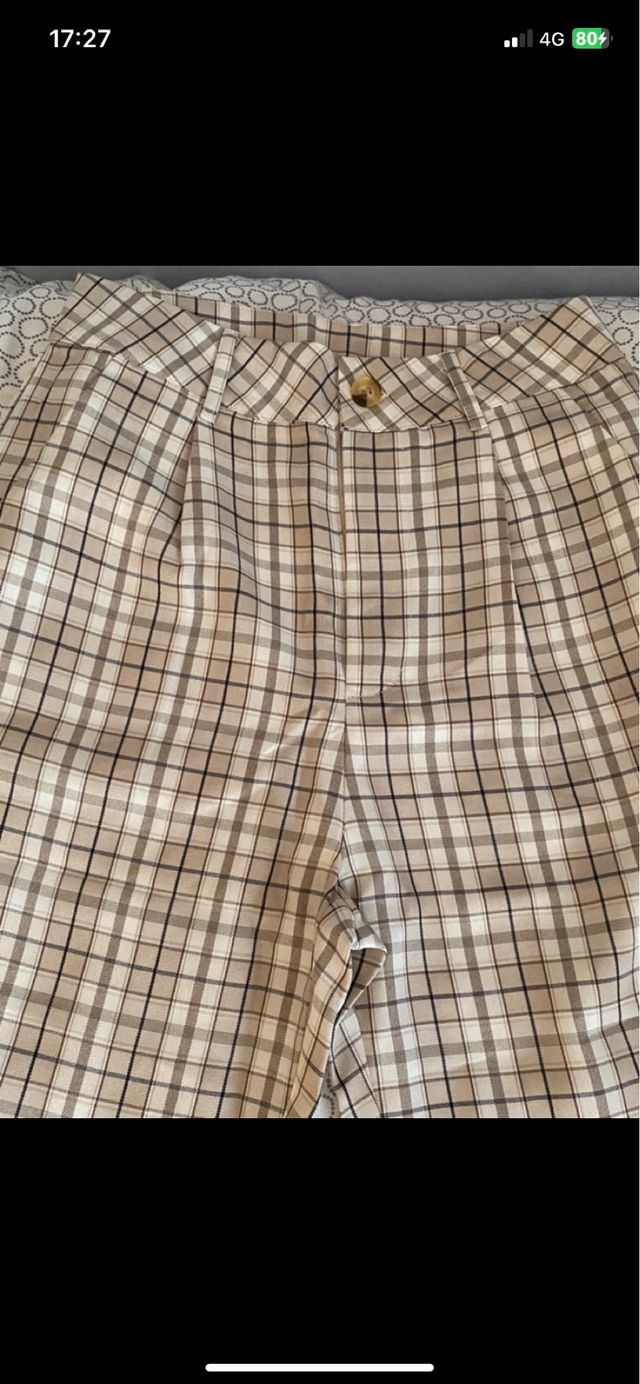 Pantalon de pinza cuadros