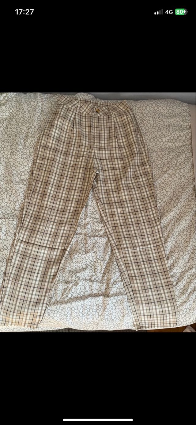 Pantalon de pinza cuadros