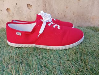 Alpargatas hombre rojas. Talla 44