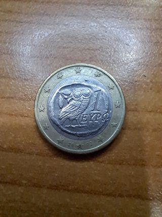 Moneta da 1 euro Greca con civetta