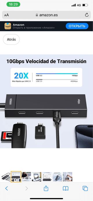 Hub USB C 3.2 Gen 2 UGREEN da 10 Gbps