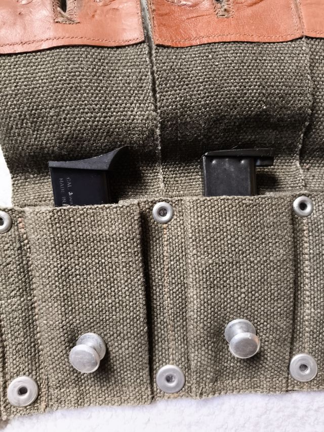 ANTIGUO PORTA CARGADORES CARTUCHERA MILITAR