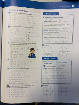 Libro secundaria, matemáticas