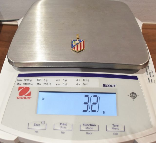PLACA DE ORO ATLETICO DE MADRID 18K/ 3.2Gr