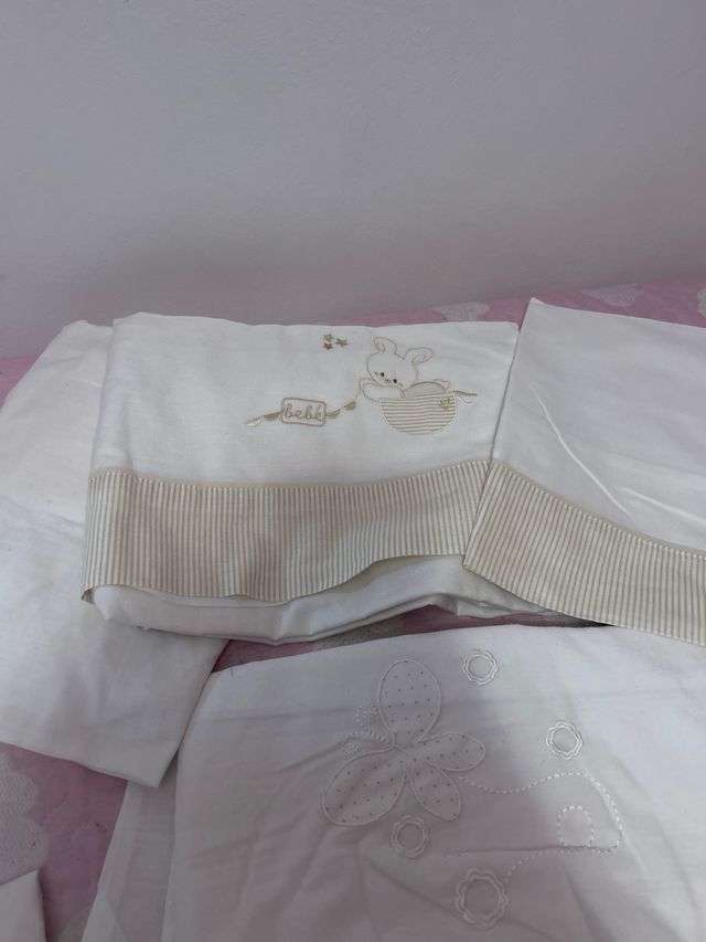 4 Juegos de sábana cuna de 3 piezas