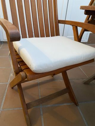 Set de 2 sillas de jardín de madera