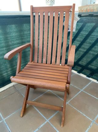 Set de 2 sillas de jardín de madera