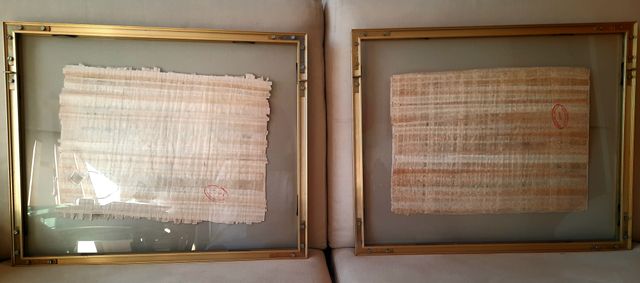 Due papiri incorniciati