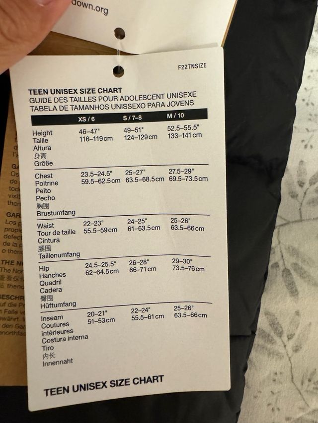 Abrigo the north face niño