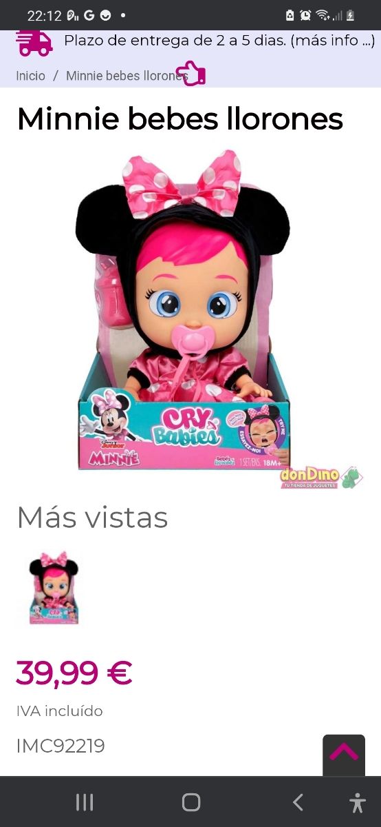 Bebe llorones grandes