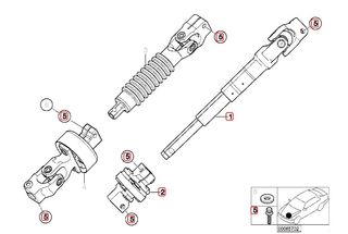 COLUMNA DE DIRECCIÓN + ARTICULACIONES 32306764006