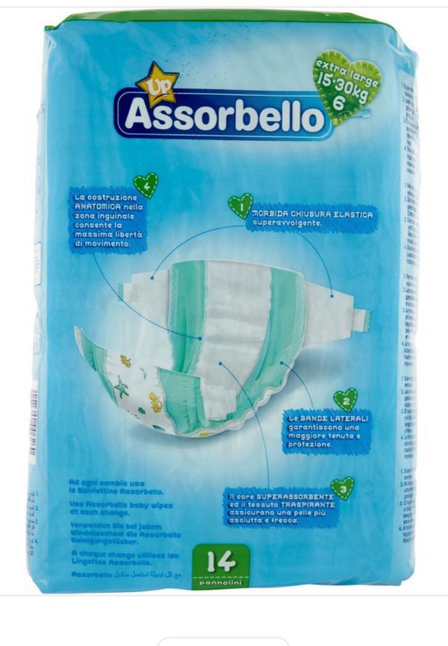 3 Pacchi di Pannolini Assorbello