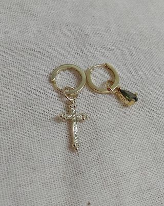 Pendientes aretes de plata con dijes