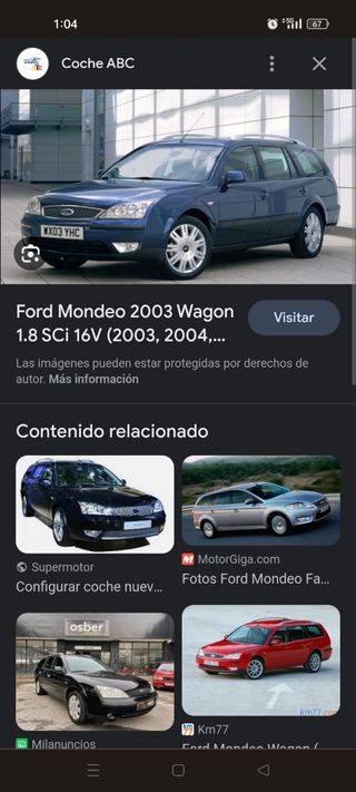 Ford Mondeo 2004 etiqueta eco