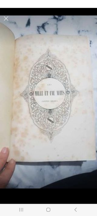 Libro antico 'le mille e una notte" 