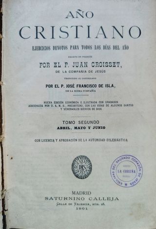 Pack (19€) 1901 Libro religioso año cristiano