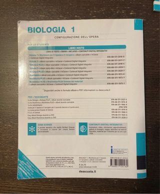 Testo scolastico “Biologia cellule e biodiversità”
