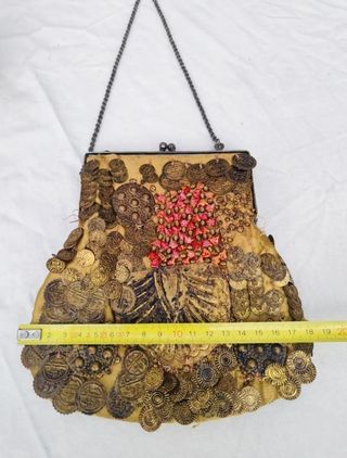 Bolso étnico dorado monedas privee