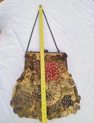 Bolso étnico dorado monedas privee