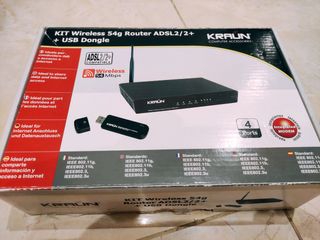 Kit Wireless 54g Router Adsl2/2+ più Usb