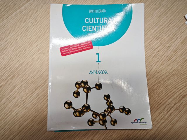 Cultura Científica 1 BACH. ANAYA (LIBRO PROFESOR)