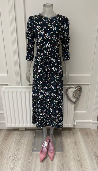 Vestido largo lunares