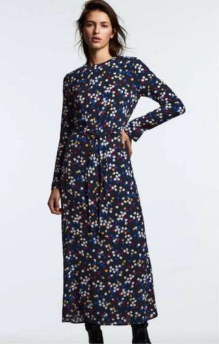 Vestido largo lunares