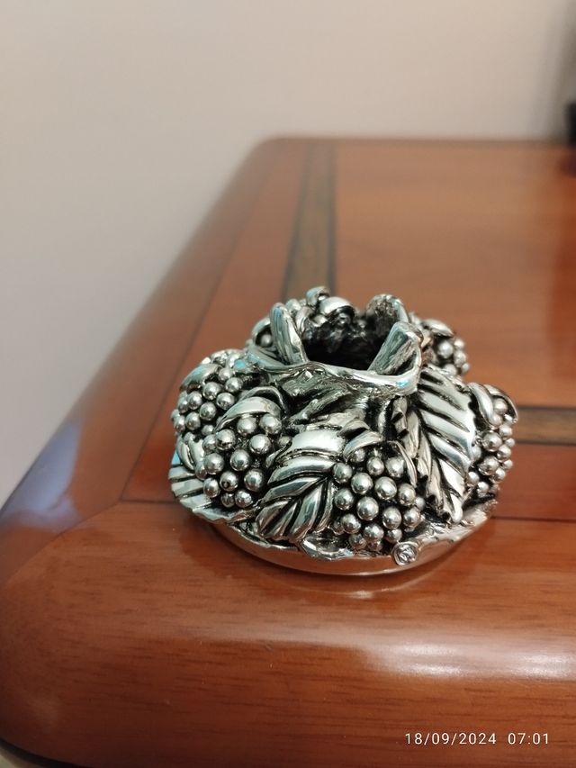 Laminato argento. Portacandela