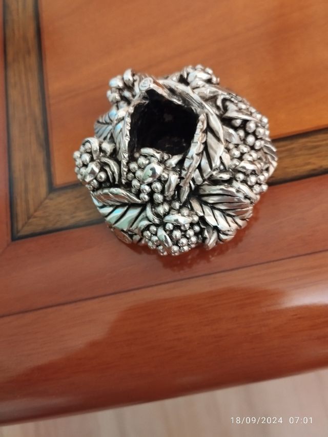 Laminato argento. Portacandela