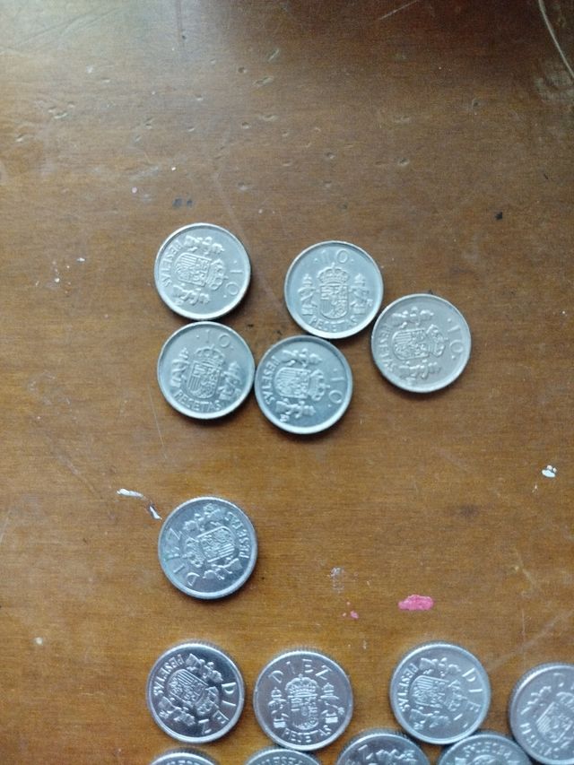 23 monedas 10 pesetas