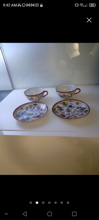 Tazas "Cáscara de huevo" japonesas. "