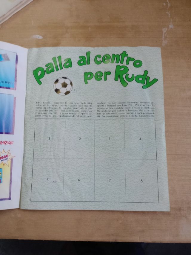 PALLA AL CENTRO PER RUDY ALBUM 1989